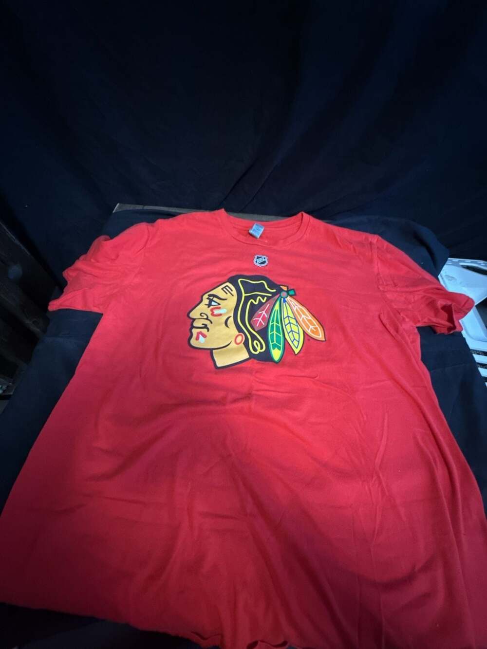 Gildan Chicago Blackhawks Patrick Kane #88 Bedard Red Short Sleeve T-Shirt Large